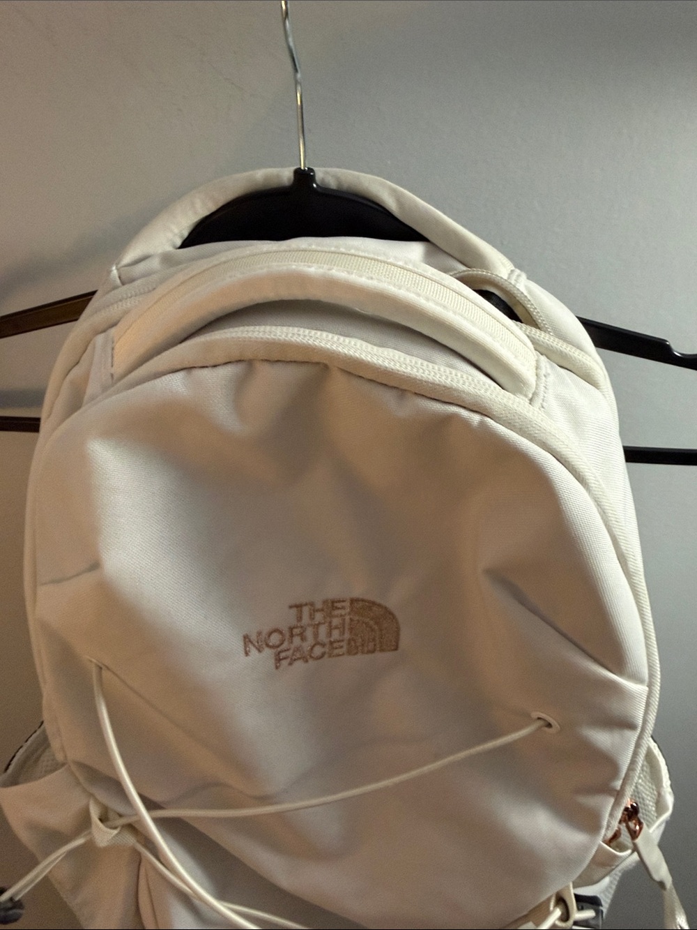 The North Face Jester Luxe Backpack in Cream with Rose Gold Accents - Picture 8 of 15